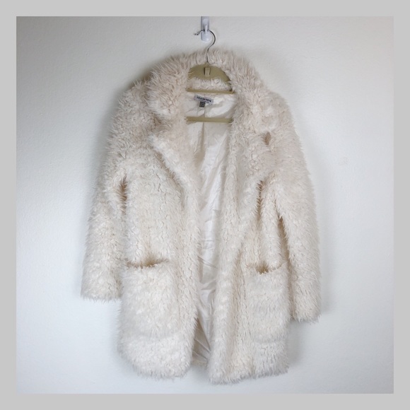 Fashion Nova Jackets & Blazers - white fluffy faux fur coat